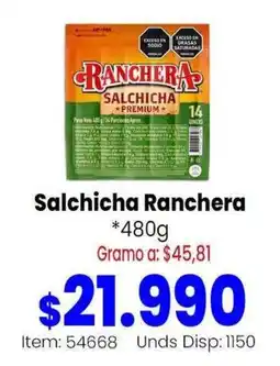 MercaTodo Salchicha Ranchera oferta