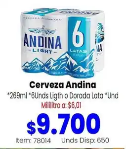 MercaTodo Andina Cerveza Light oferta