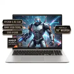 Falabella M1607KA-MB144 RYZEN 5 AI-330 CHIP AMD I A HASTA 50 TOPS, RAM 32GB DDR5, 512GB SSD PANTALLA 16 oferta