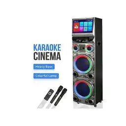 Falabella Cabina Parlante Karaoke Bluetooth con Pantalla Táctil, Control Remoto y 2 Micrófonos oferta