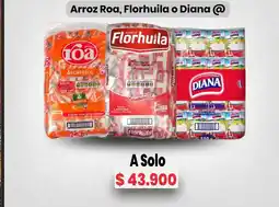 Supermío Arroz Roa, Florhuila o Diana oferta