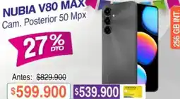 Alkosto Nubia v80 max cam. posterior 50 mpx oferta