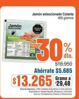 Alkosto Colanta - jamón seleccionado oferta