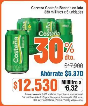 Costeña - cerveza bacana en lata