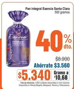Alkosto Santa clara - pan integral oferta