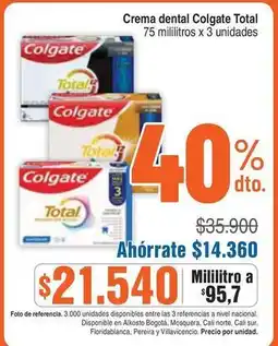 Alkosto Colgate - crema dental oferta