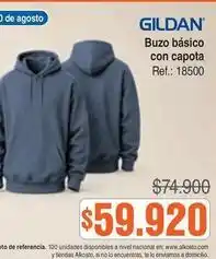 Alkosto Gildan - buzo básico con capota ref.: 18500 oferta
