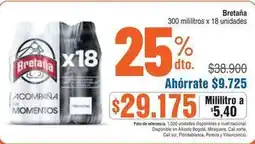 Alkosto Nacional - bretana 300 mililitros x 18 unidades oferta