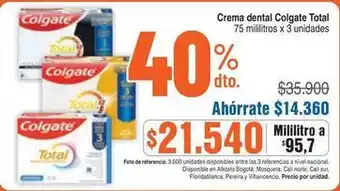 Colgate - crema dental total