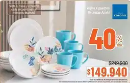 Alkosto Corona - vajilla 4 puestos 16 piezas anahi oferta