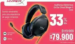 Alkosto Gaming - audífonos alámbricos on ear cloud stinger 2 core oferta