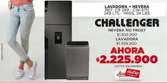 Challenger lavadora + nevera