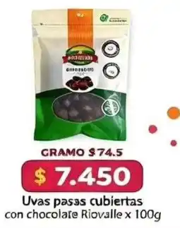 El Cámbulo Riovalle uvas pasas cubiertas con chocolate oferta