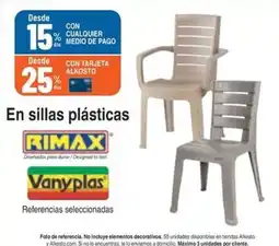 Alkosto Rimax sillas plásticas oferta