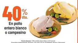 Alkosto Pollo entero blanco o campesino oferta