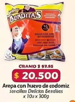 El Cámbulo Donditas Arepa con huevo de codomiz oferta