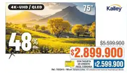 Alkosto Kalley tv 75" oferta