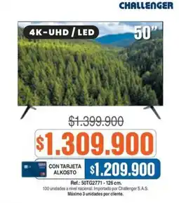 Alkosto Challenger tv 50 4k-uhd led oferta