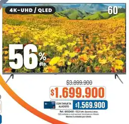 Alkosto Tvs 60" 4k-uhd / qled oferta