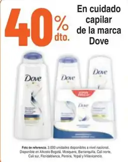 Alkosto Dove en cuidado capilar oferta