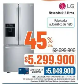 Alkosto LG Nevecón 618 litros oferta