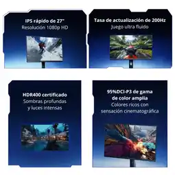 Falabella Monitor Gamer G27i 2026 27 Fast IPS Full HD 200Hz 1ms HDR400 FreeSync Original oferta