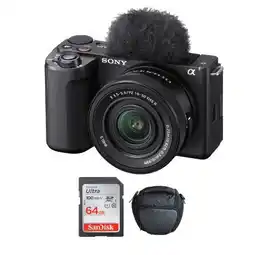Falabella Cámara ZV-E10 II 4K Mirrorless Lente 16-50mm + Memoria 64Gb de 100Mbs + Bolso oferta
