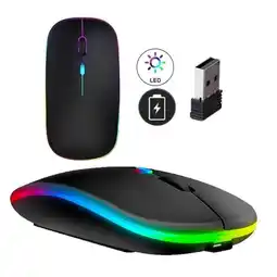 Falabella Mouse Bluetooth Inalambrico Recargable DPI Ajustable Luz Led oferta