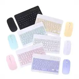 Falabella Kit Teclado Bluetooth + Mouse Recargable Colores Tablet iPad oferta