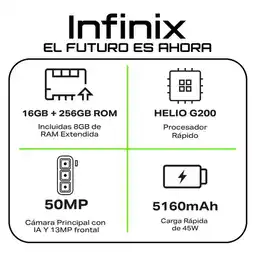 Falabella Celular HOT 60 PRO+ 256 GB 8 GB RAM Negro oferta