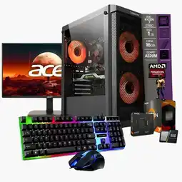 Falabella PC GAMER R5 5600G MONITOR 27 FHD 75HZ 16GB RAM SSD 1TB COMBO GAMER oferta