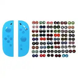 Falabella Protector En Silicona Azul + 2 Grips Para Control Joycon Switch 2 oferta
