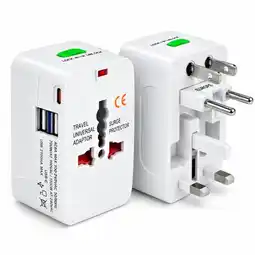 Falabella Adaptador Universal De Viaje 150 Países 2 USB USB-C USA UK EU AU oferta
