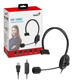 Falabella Diadema Hs-100u Usb Monoaural Con Microfono Negro oferta