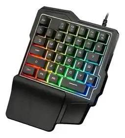 Falabella Teclado Gamer Una Mano K7 Ergonomico Rgb Half Keyboard Usb oferta