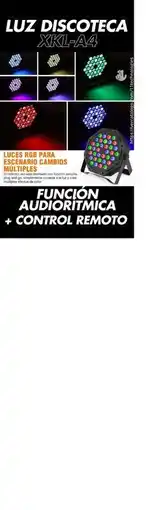 Falabella Luz Discoteca XKL-A4 + control remoto. 16 leds. Función audioritmica oferta