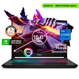Falabella PORTATIL GAMER KATANA 15 PROCESADOR INTEL CORE i7-14650HX SSD 512GB RAM DDR5 16GB RTX 5050 8GB oferta