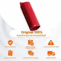 Falabella Parlante Sound Outdoor 30W Bluetooth Rojo oferta