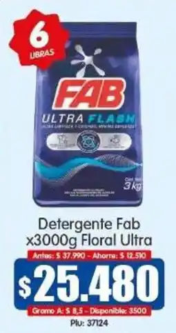 Surtifamiliar Detergente Fab Floral Ultra oferta