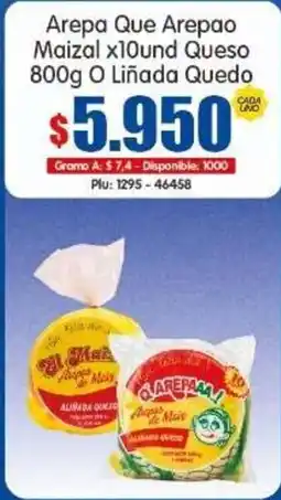 Surtifamiliar Arepao Maizal x10und Queso oferta