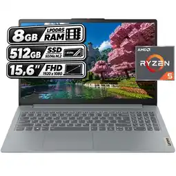 Falabella PORTÁTIL IDEAPAD SLIM 3 - AMD RYZEN 5 7520U - 8GB RAM - 512GB SSD - 15,6" FHD - GRIS ÁRTICO oferta