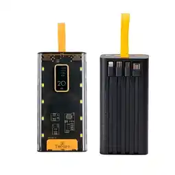 Falabella Power Bank Troops 20000mah 4 Cables Integrados Linterna Led oferta