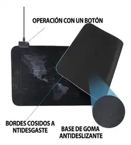 Falabella Mouse Pad Gamer Rgb Extendido 70x30cm Mapa Mundi Profesional oferta