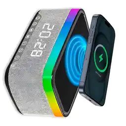 Falabella Parlante Reloj Despertador Cargador Inalámbrico 15w Luz Led oferta