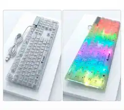 Falabella Teclado Gamer Rgb Transparente Ergonómico Para Computador oferta