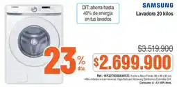 Ktronix Samsung lavadora 20 kilos oferta