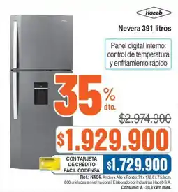 Ktronix Haceb nevera 391 litros oferta