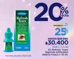 FarmaTodo Allergan refresh tears oferta