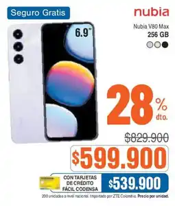 Ktronix nubia nubia v80 max 256 gb oferta