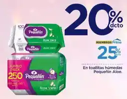 FarmaTodo Pequeñín toallitas húmedas Aloe Vera oferta